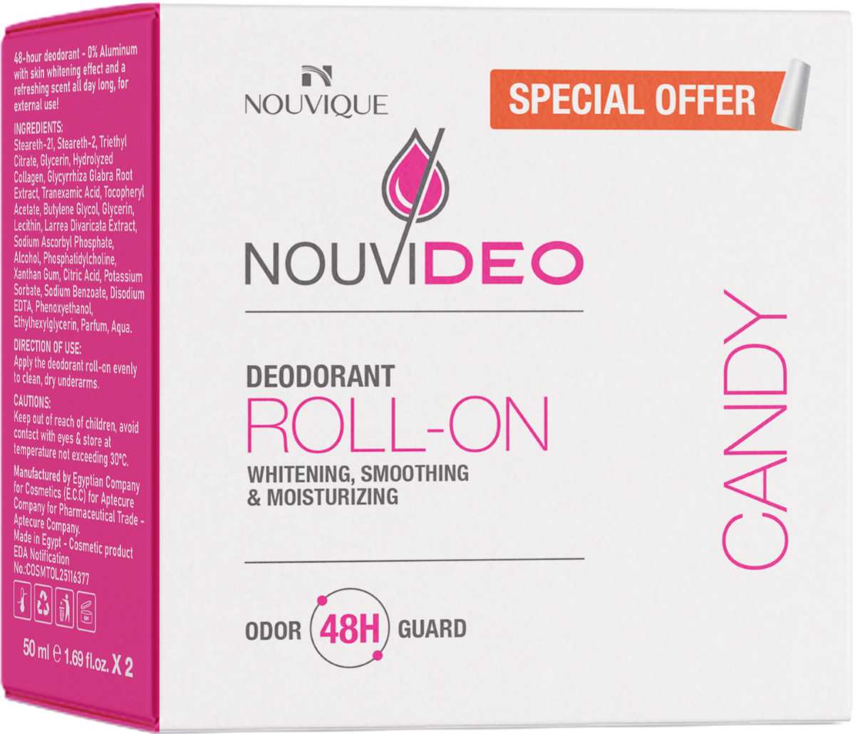 Nouvique Nouvideo Roll On Candy 2X50ML (Kit)