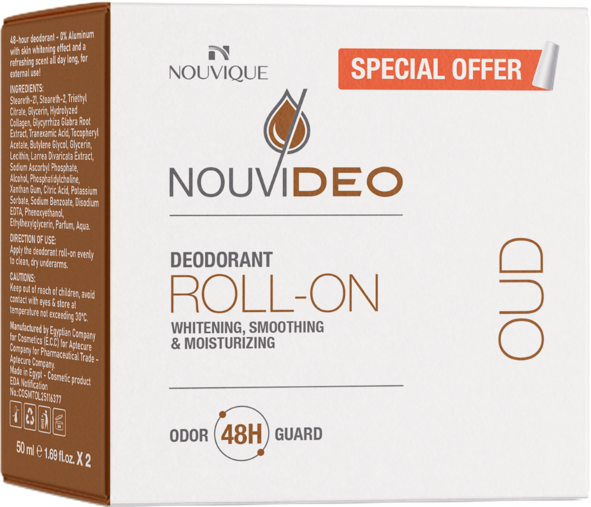 Nouvique Nouvideo Roll On Oud 2X50ML (Kit)