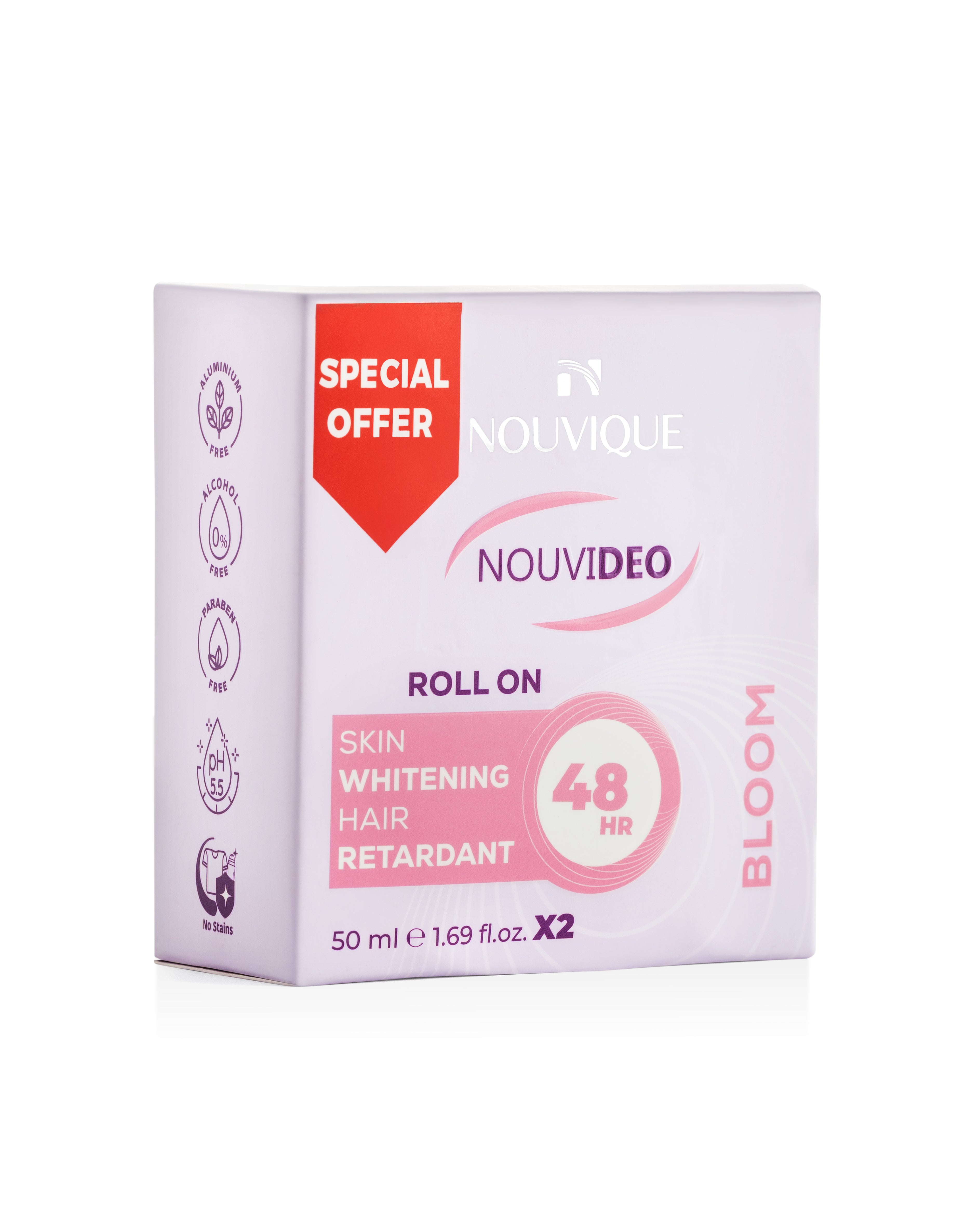 Nouvique Nouvideo Roll On BLOOM 50mlX2